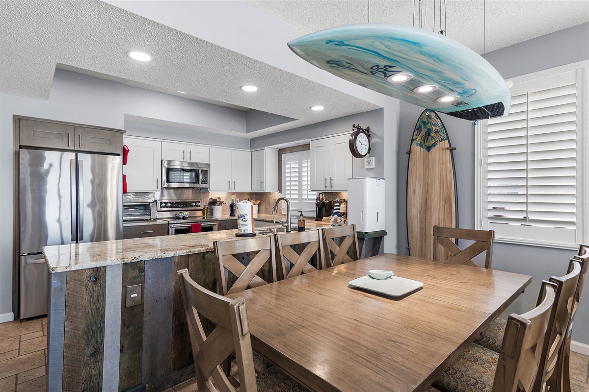 Remodeled and well decorated Kitchen and Dining Space