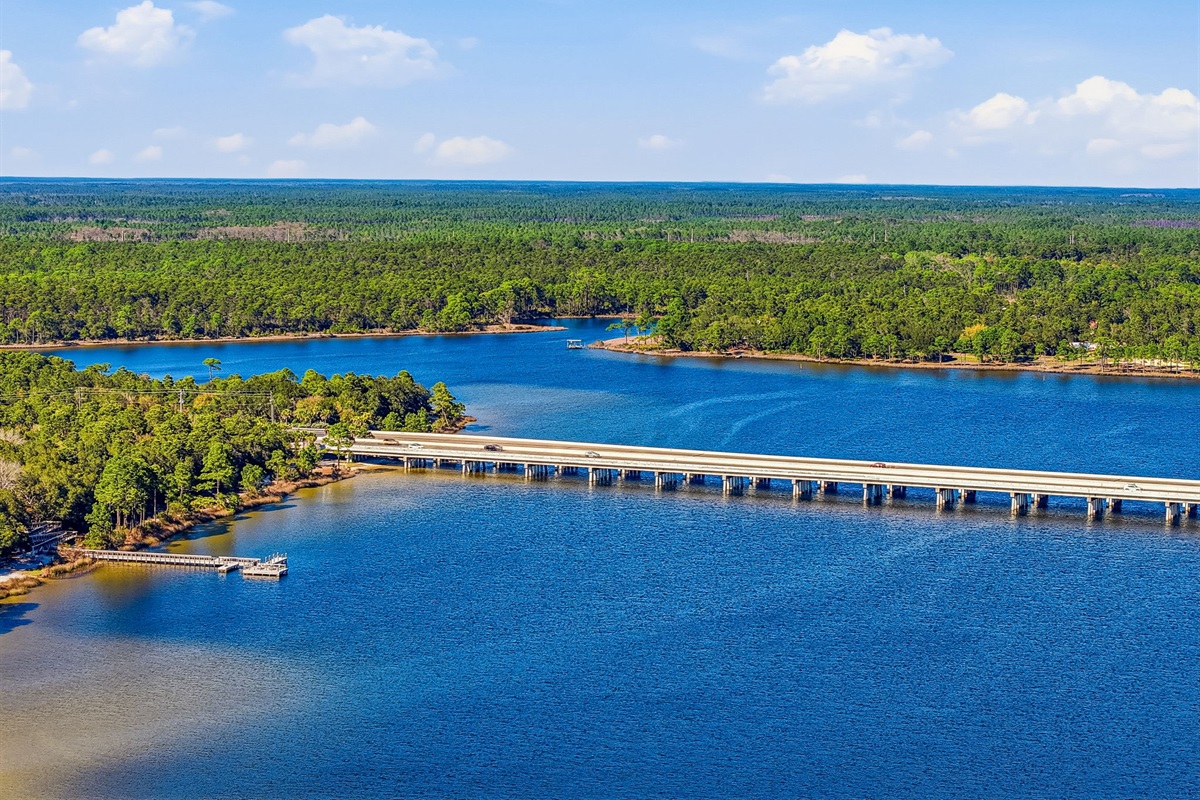 Aerial of Lake Powell. Pinnacle Port is a lakeside resort to Lake Powell