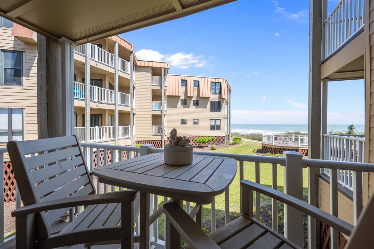 Relax and unwind with peaceful views of the ocean and quiet surroundings