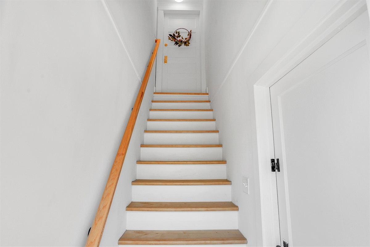 Private interior stairs lead you up to your own peaceful retreat on the second floor.