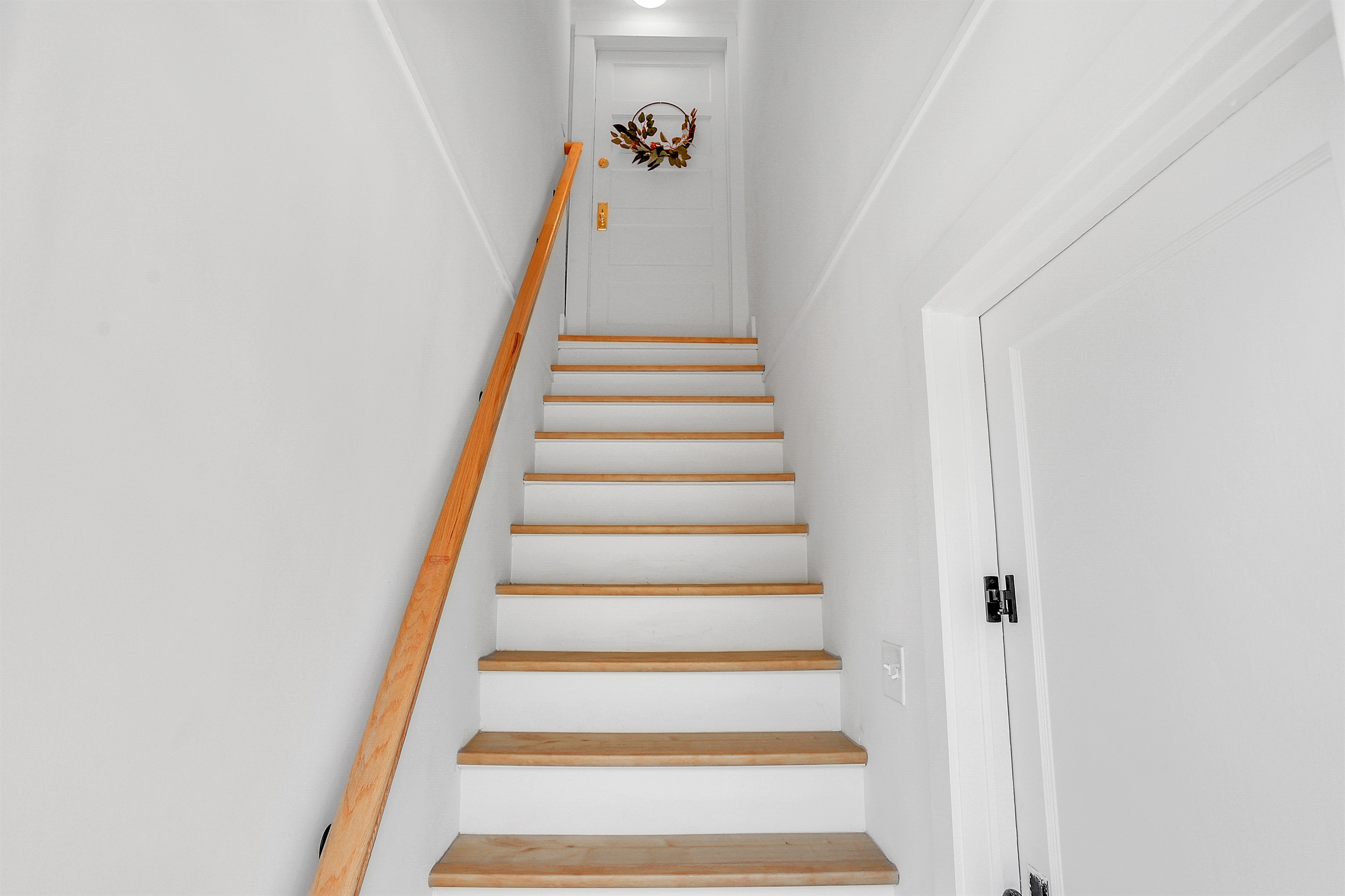 Private interior stairs lead you up to your own peaceful retreat on the second floor.