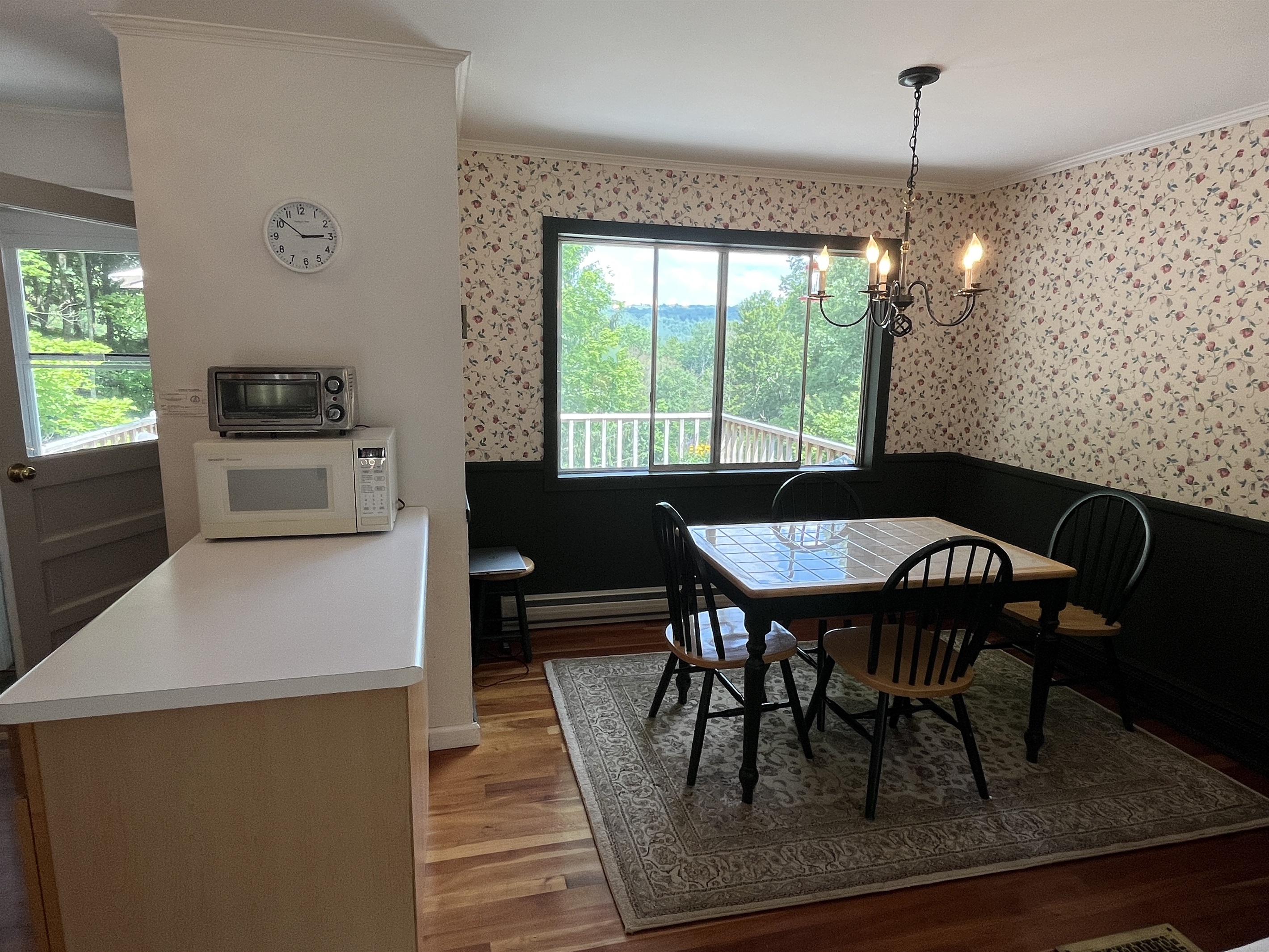Dining area with view of the rolling hills