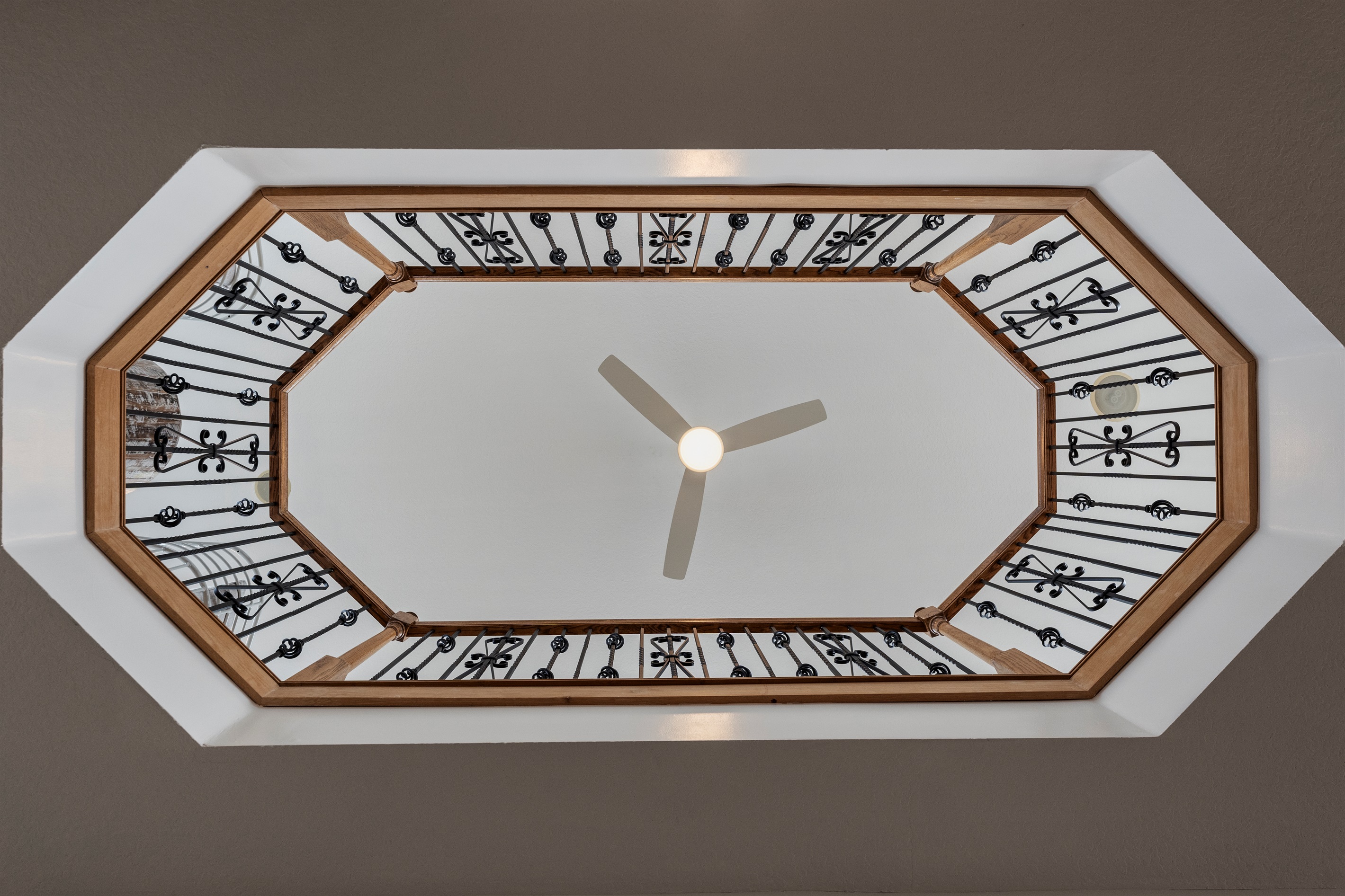 View from 2nd floor landing to loft workout and retreat seating 