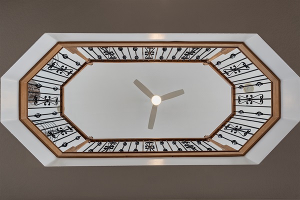 View from 2nd floor landing to loft workout and retreat seating 