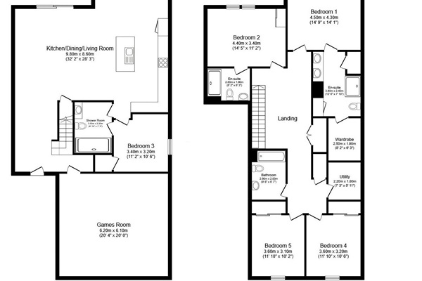 Spacious 5BR layout with 1 downstairs bedroom near living area, 4 BR upstairs for privacy. Game room in garage, open kitchen/living and private pool —perfect for families or groups.