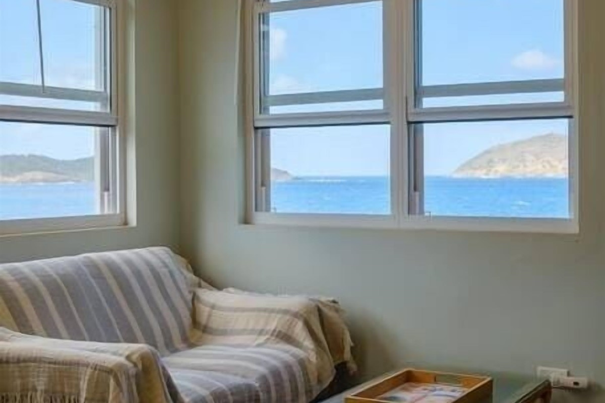 The breeze coming off the water will keep the space cool.