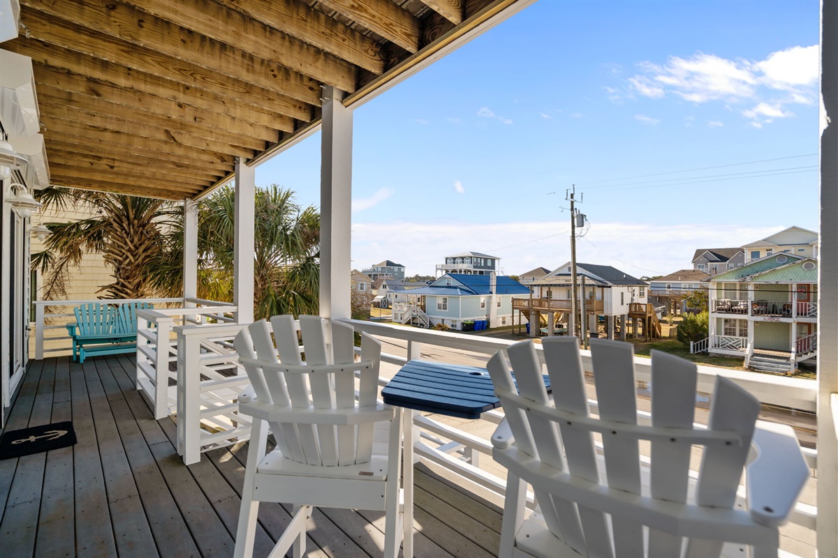 1st floor balcony features intracoastal water views and Carolina Beach's famous cotton candy sunsets