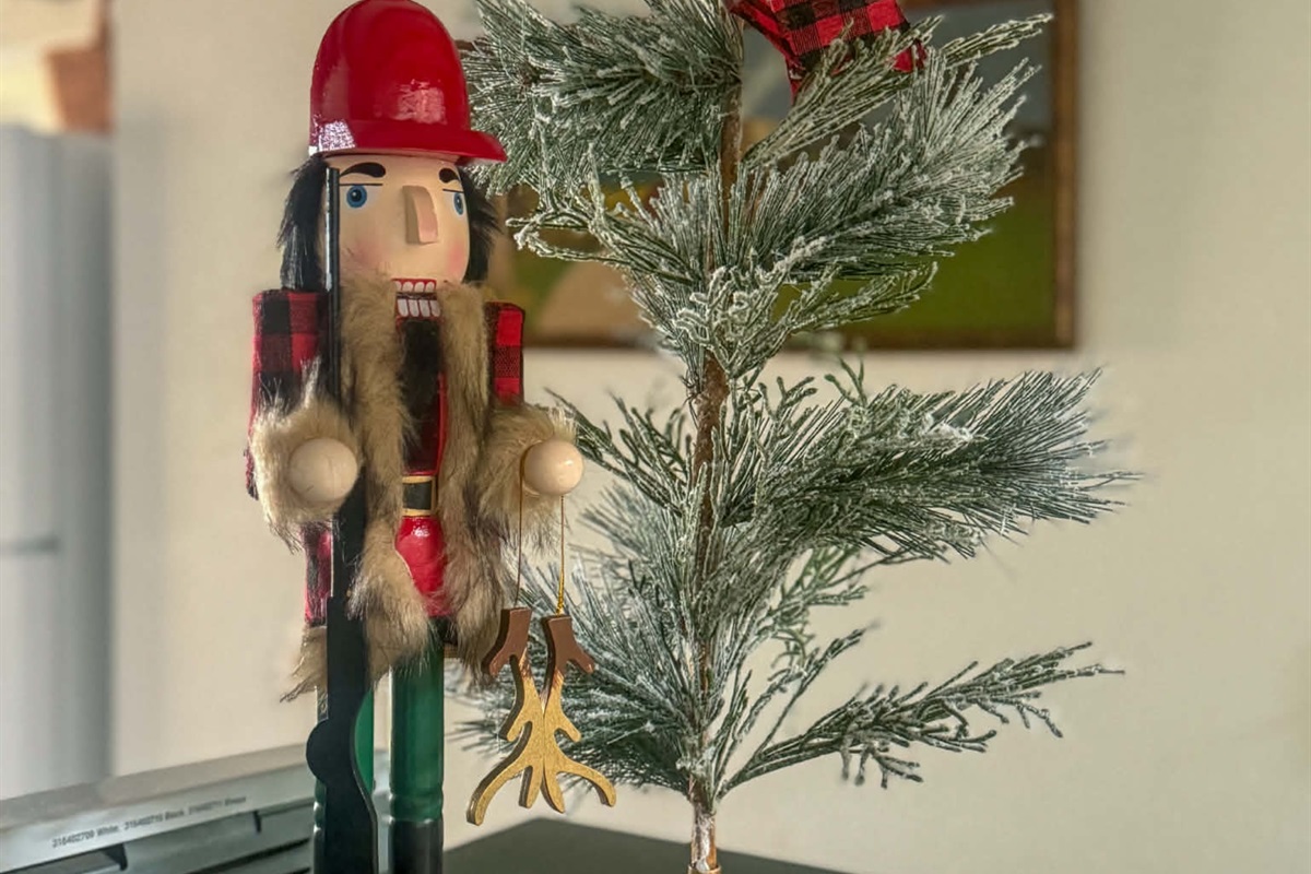 Cypress Cabin is decorated for your Christmas getaway!