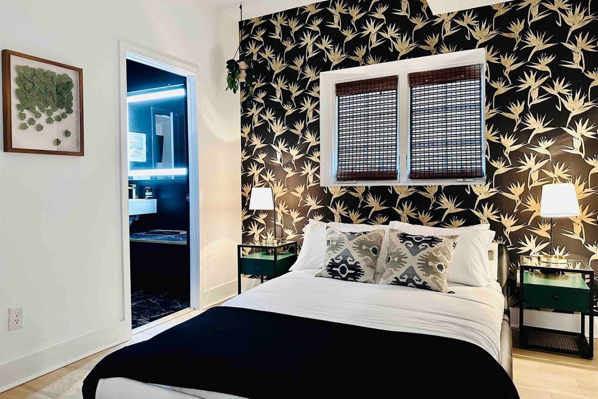 The downstairs bedroom has its own ensuite bathroom complete with walk-in shower.