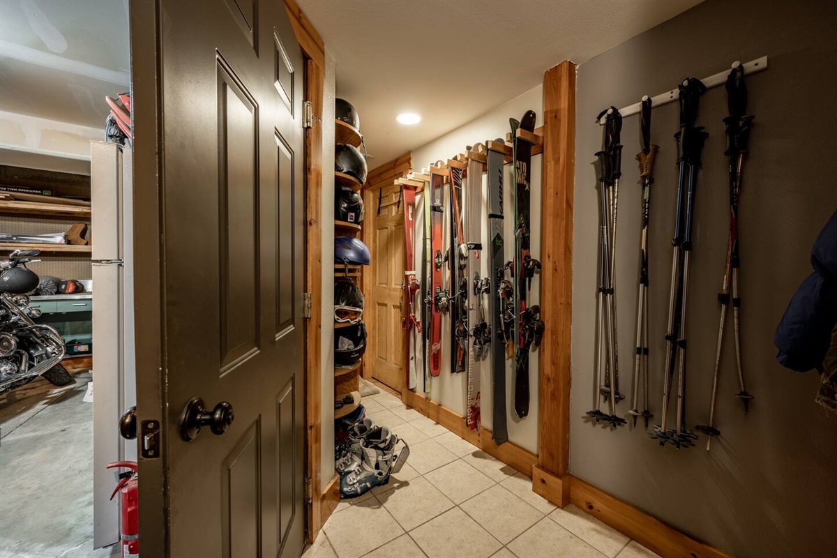 Downstars hallway - tons of storage for winter activities