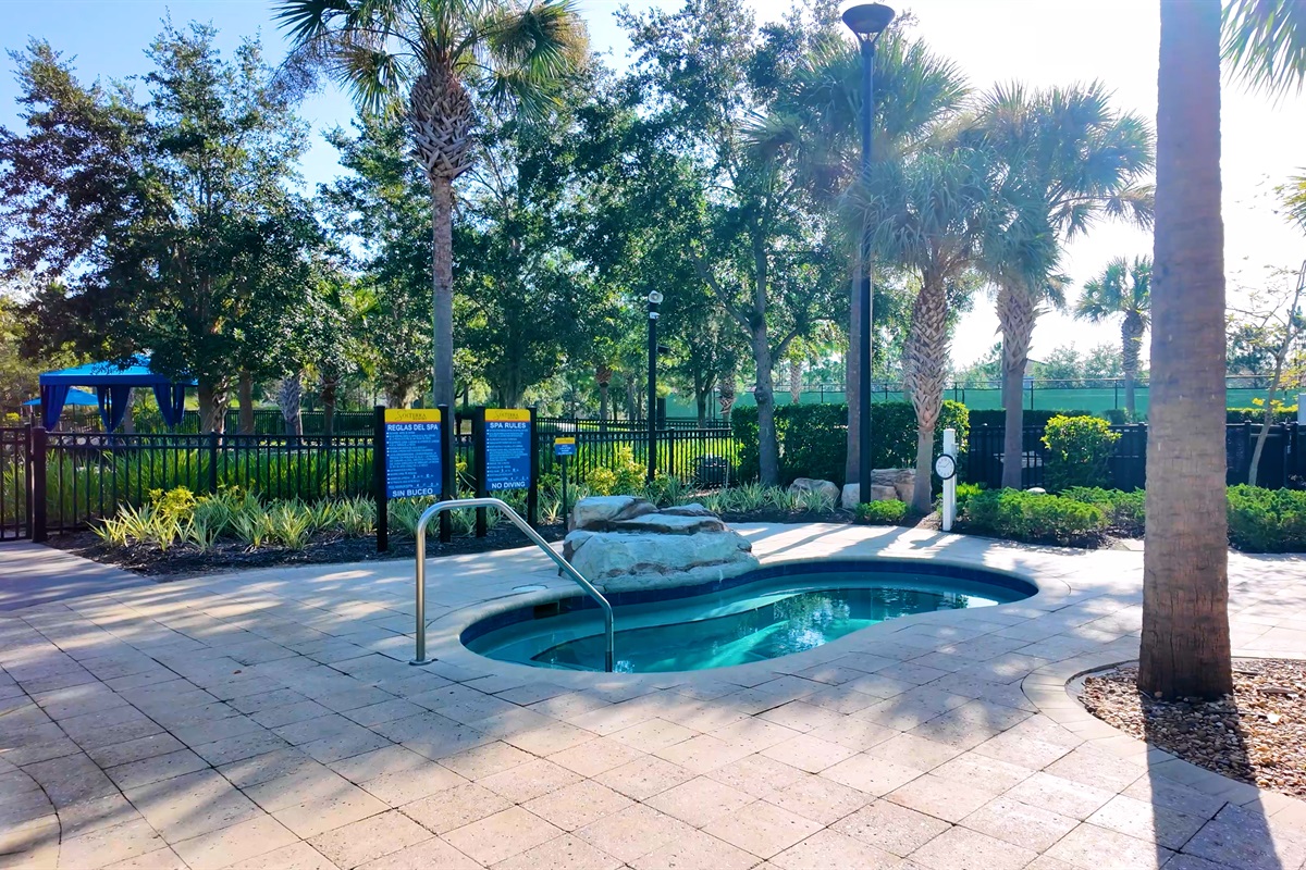 Community center hot tub