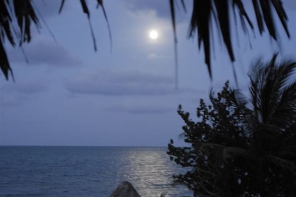 Watch the moon rise from the balcony