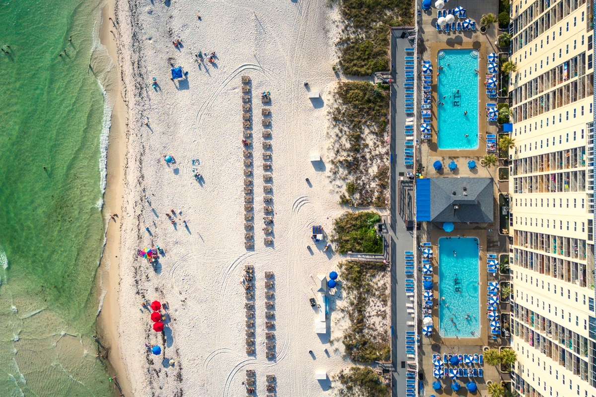 Direct beach access just outside the resort.
