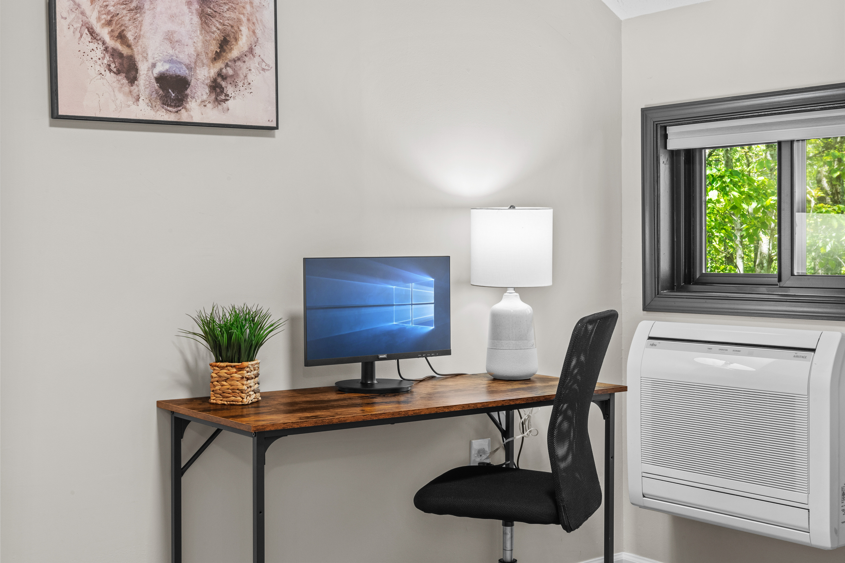 For remote work or studying, with an external monitor and high-speed Wi-Fi access.