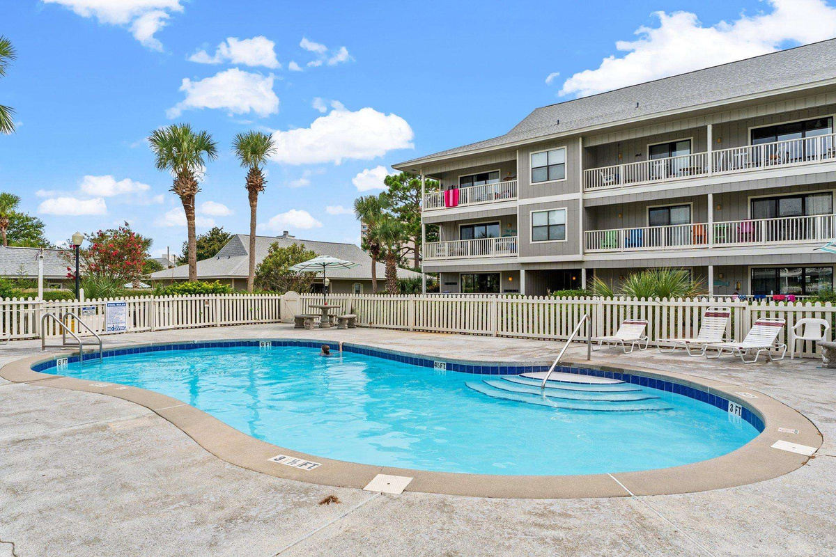The larger community pool