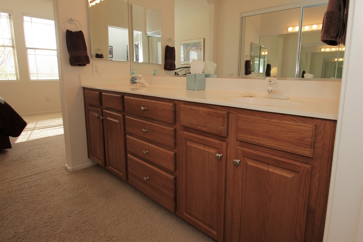 Ensuite offers a dual vanity