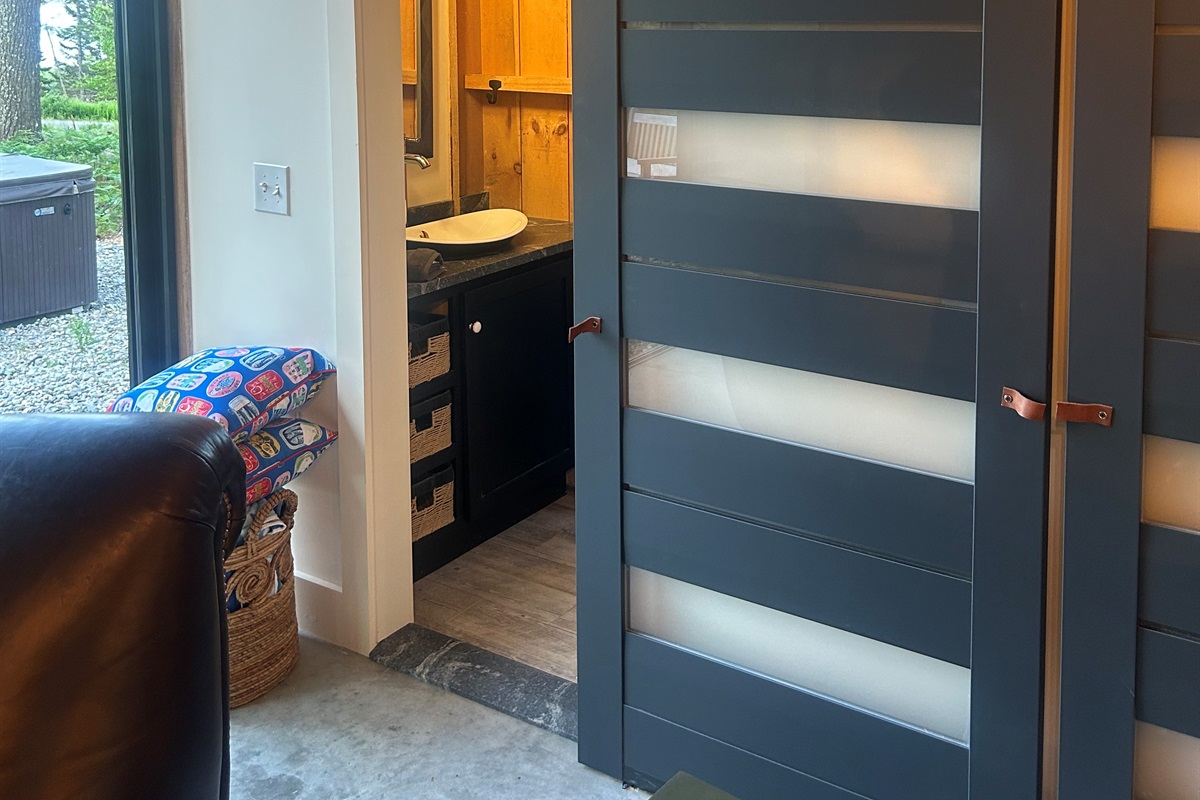 Bunk House 3/4 Bath with Private Outdoor Shower 