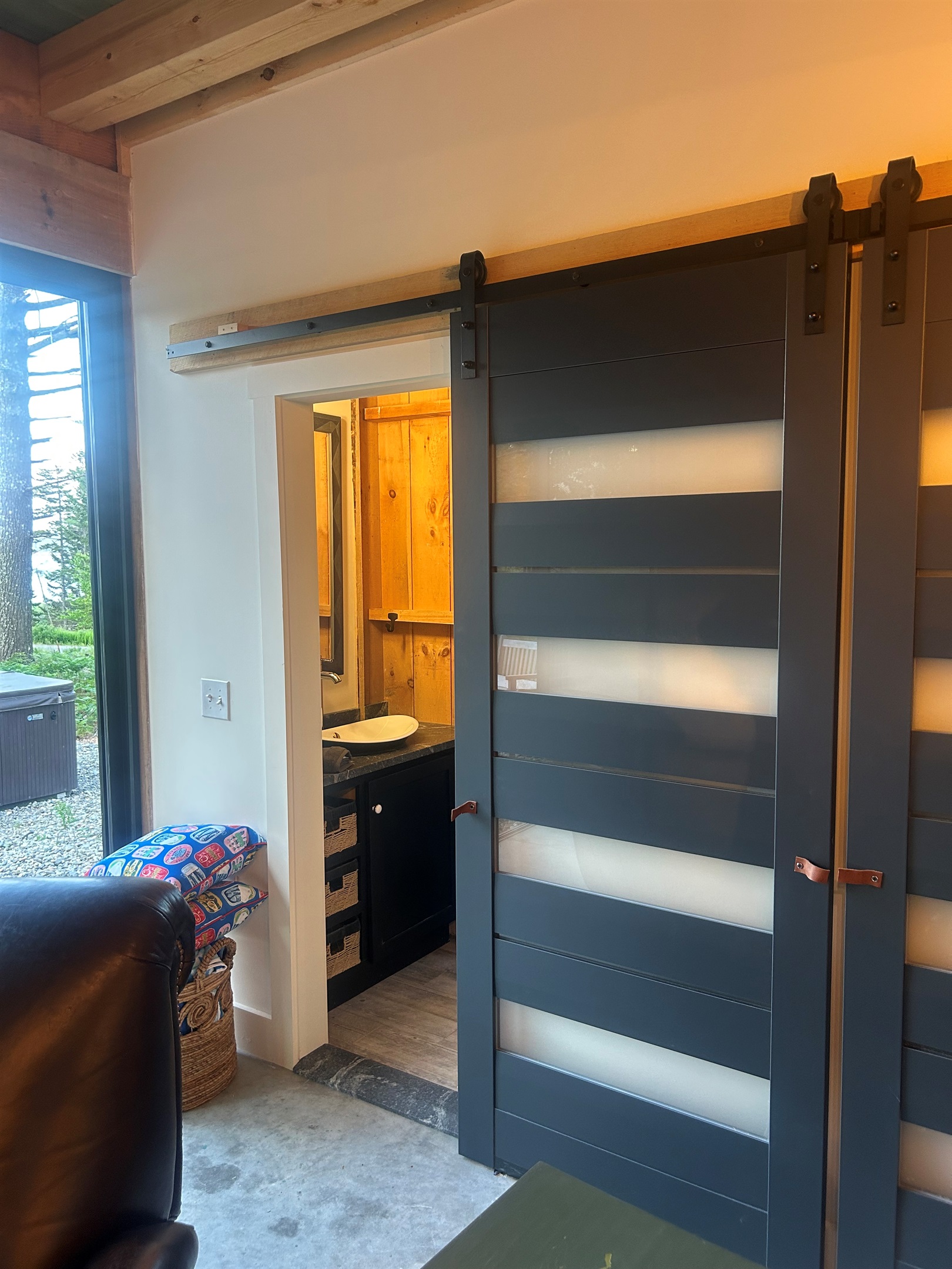 Bunk House 3/4 Bath with Private Outdoor Shower 