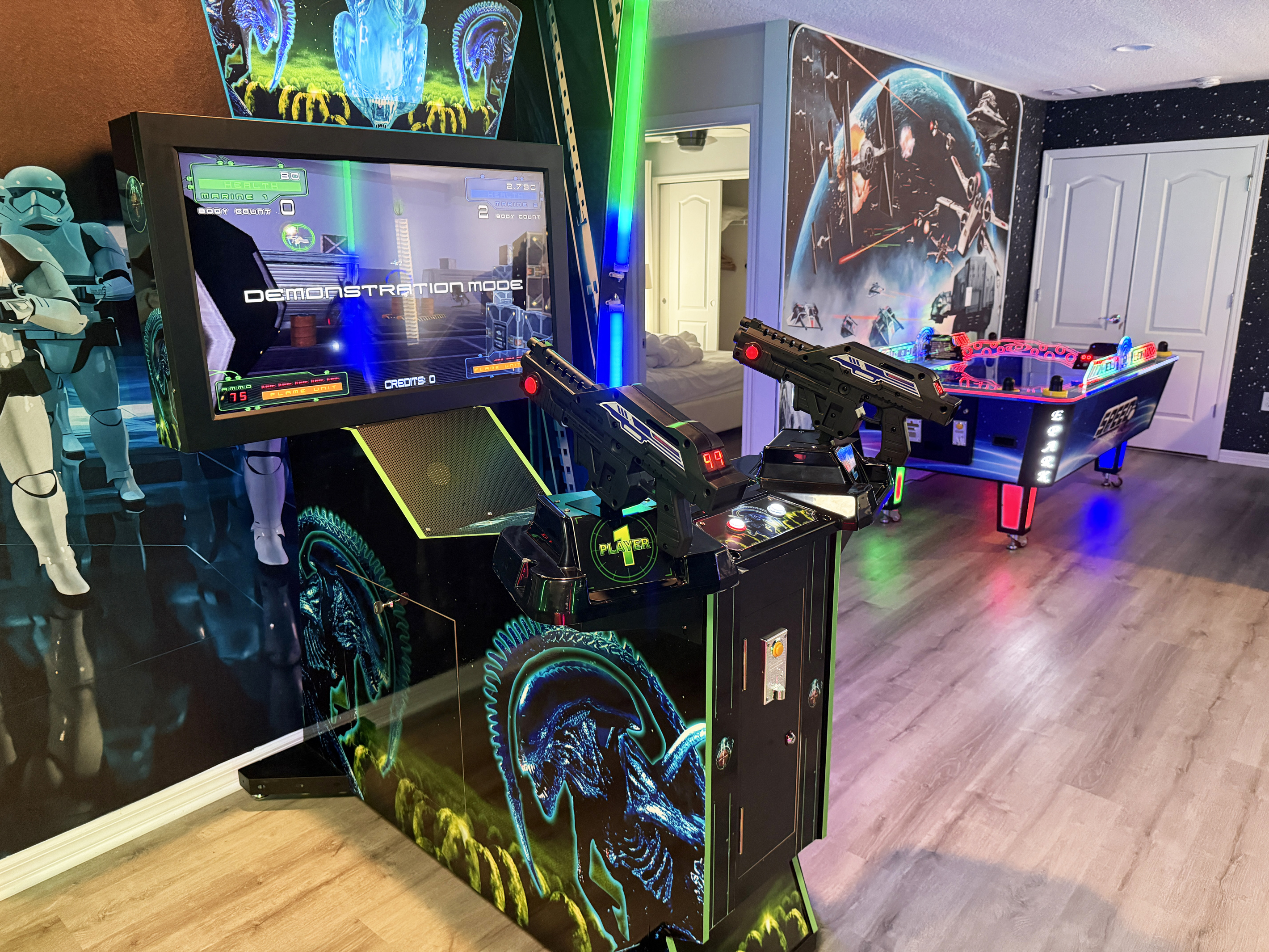Welcome To Adventure Awaits 5!  Star Wars Theme ARCADE Game Room