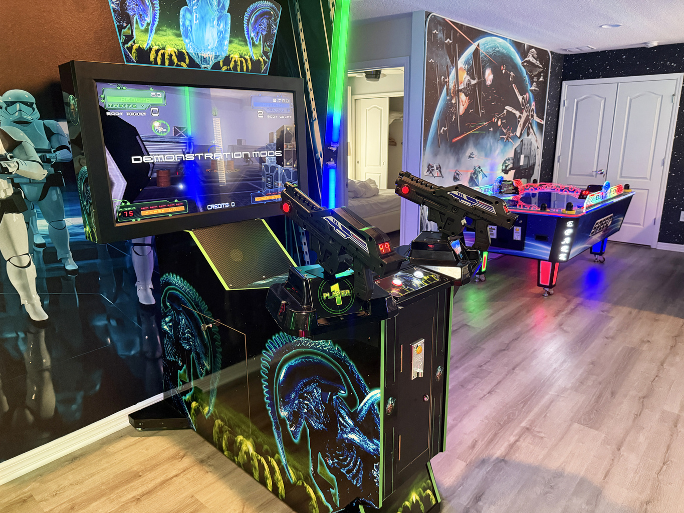 Welcome To Adventure Awaits 5!  Star Wars Theme ARCADE Game Room