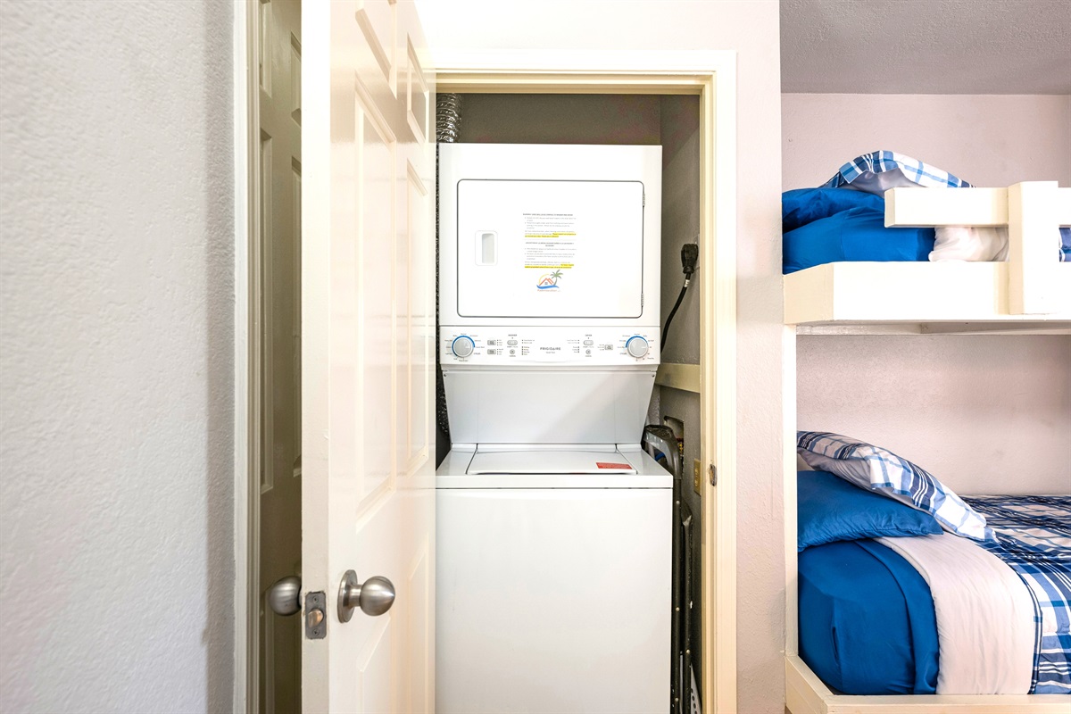 Washer and dryer in the condo