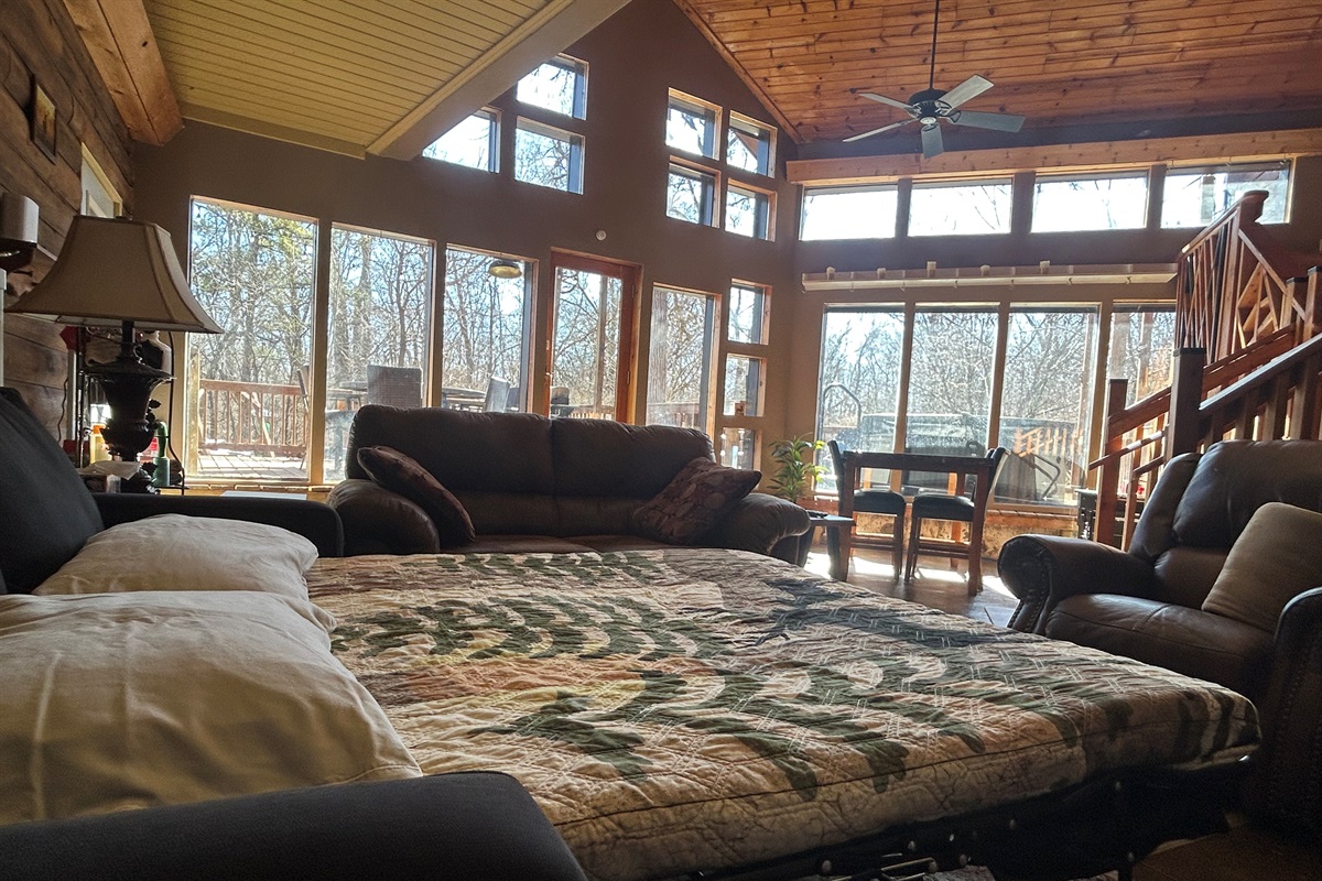 Queen size sofa bed.