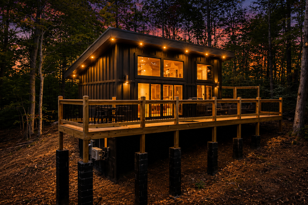 Enjoy the quiet wooded setting