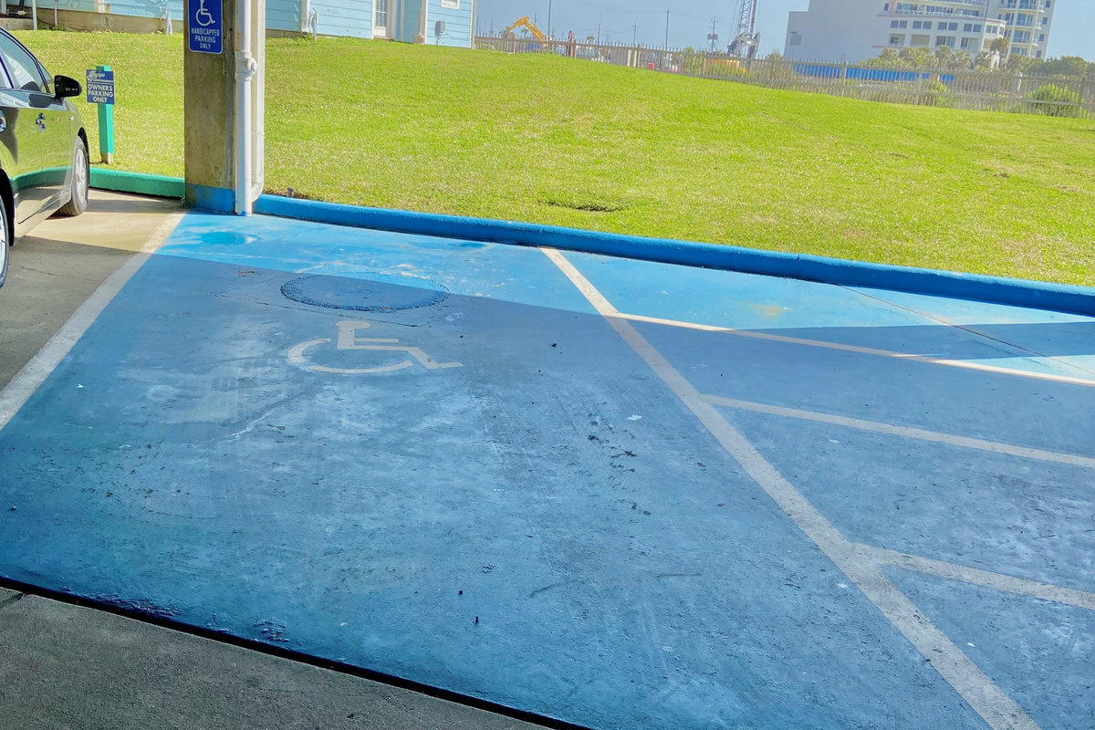 Enjoy stress-free arrivals with dedicated handicap parking in the covered garage—convenient, accessible, and steps from the elevator.