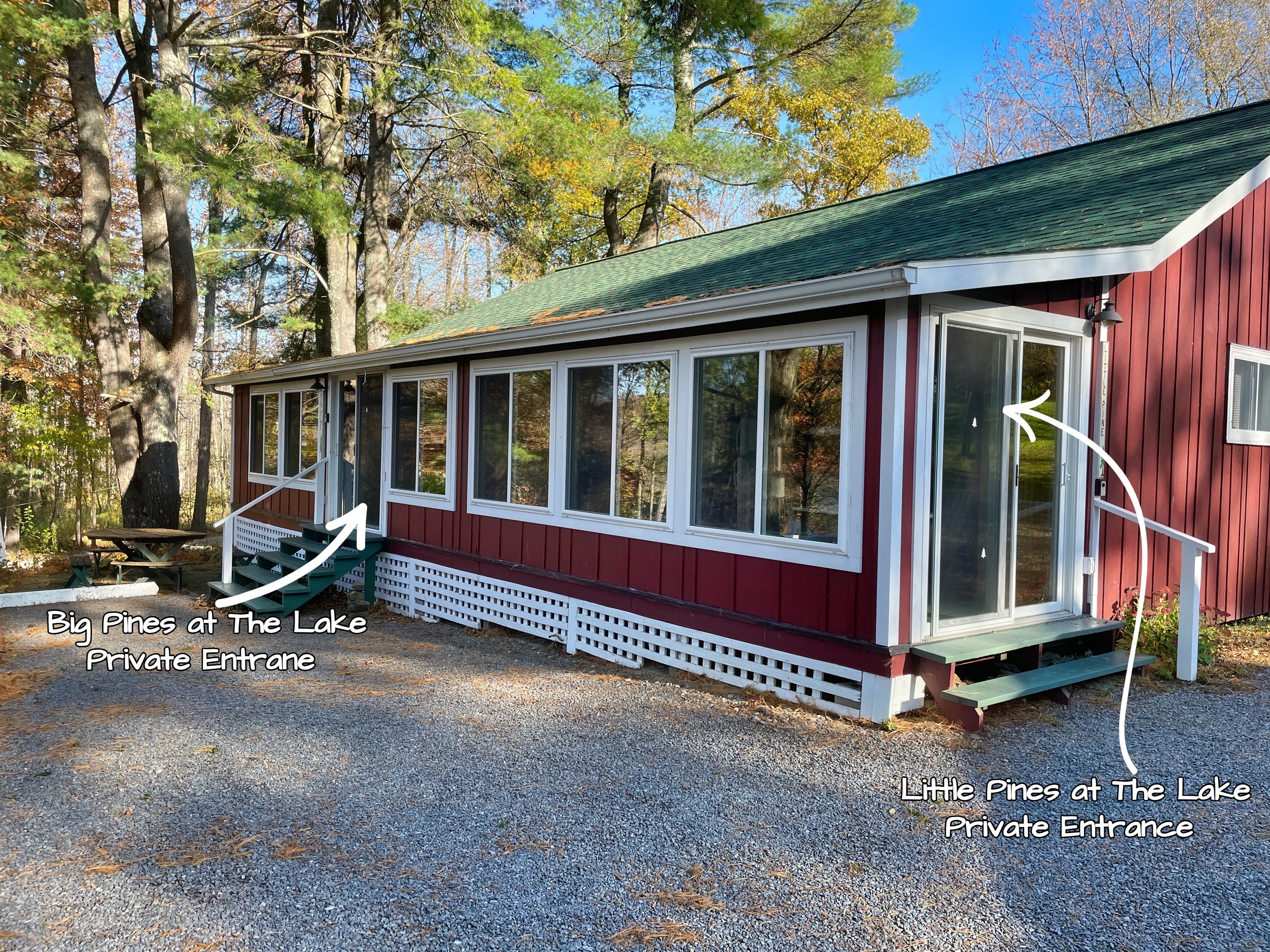 Twin Pines exterior -Big Pines on left, Little Pines on right