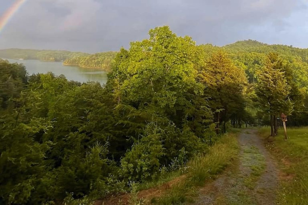 Even passing mountain weather can put on a show from the porch.