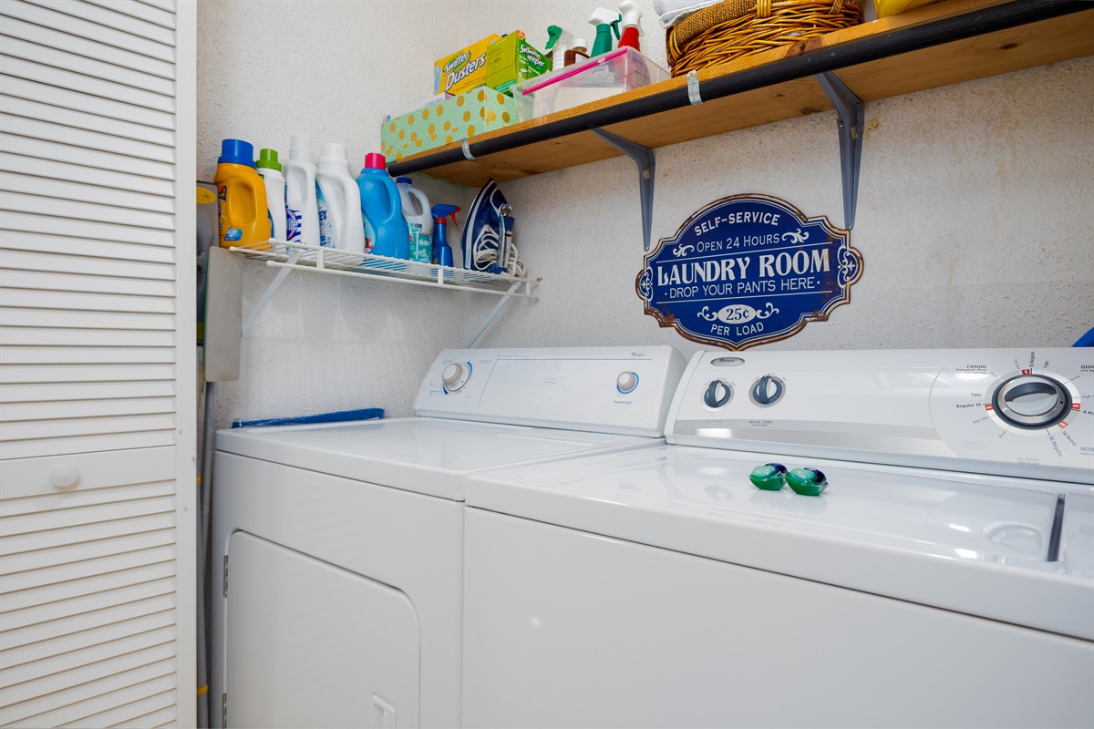 In-unit laundry room