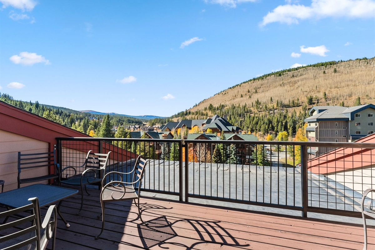 Private deck with views, second level