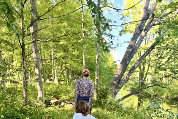 And exploring trails on the property.