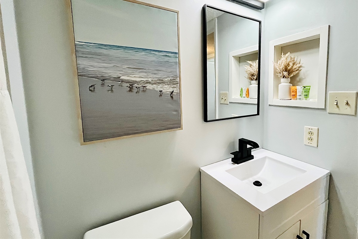 Fresh and spotless bathroom for your comfort.