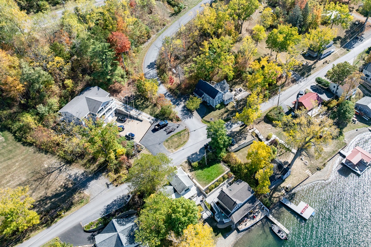 Charming village vibes with walkable streets, lake access, and warm community feels