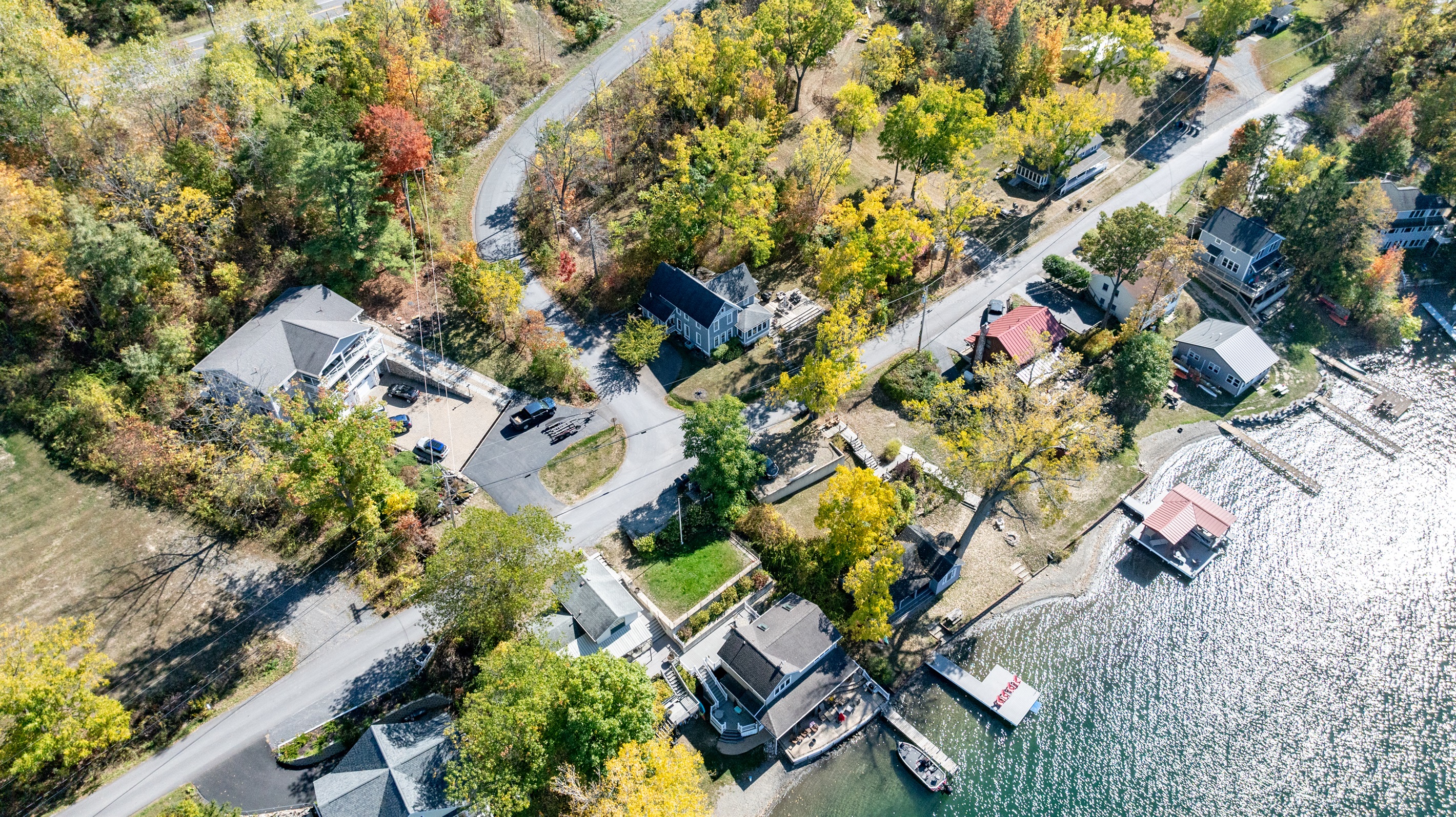 Charming village vibes with walkable streets, lake access, and warm community feels