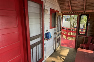 screened porch and entrance