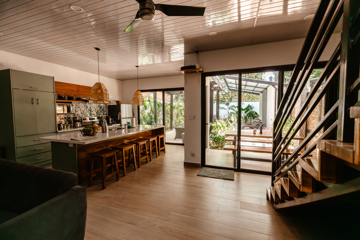 An open layout view facing the backyard.