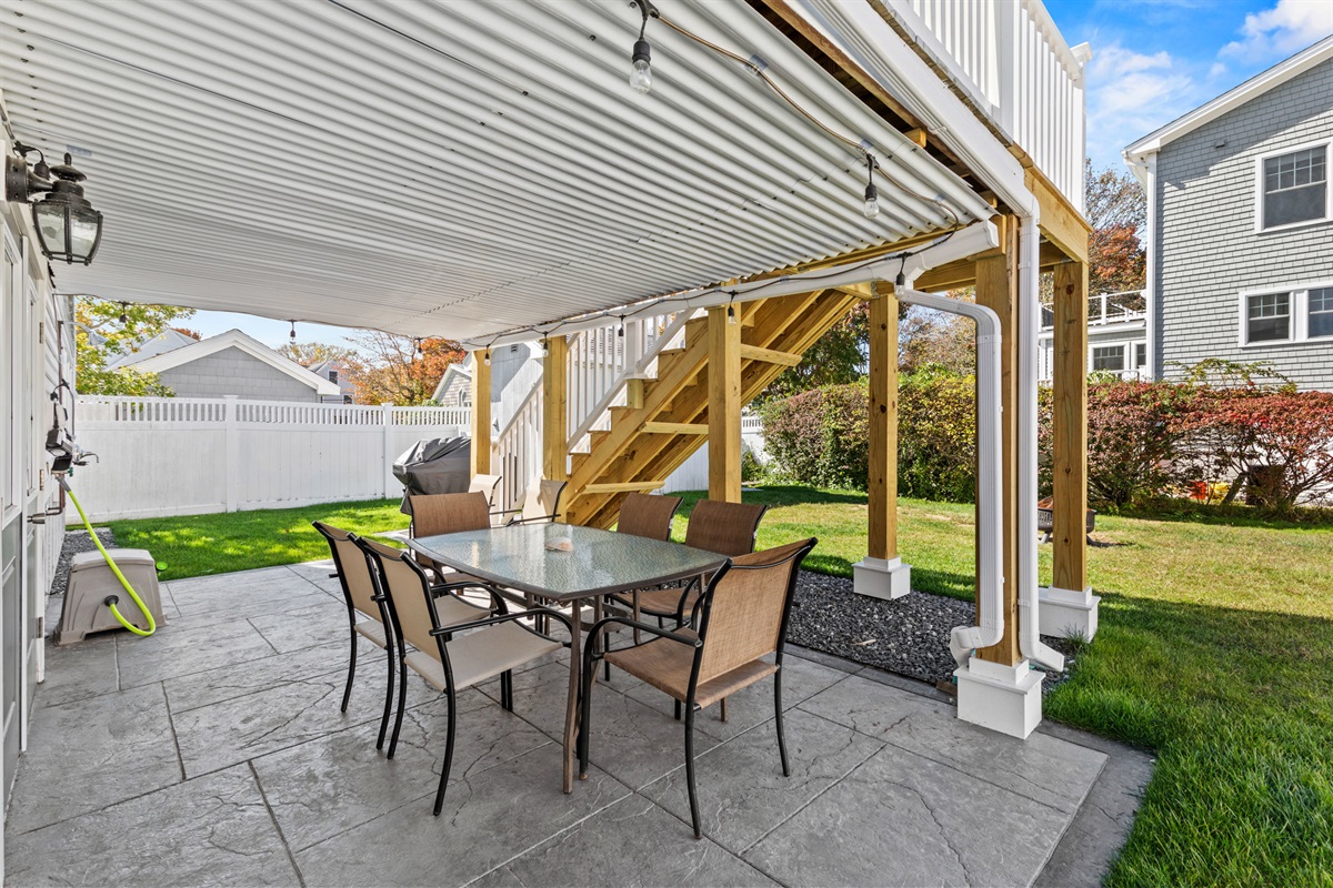 Newly constructed outdoor covered area