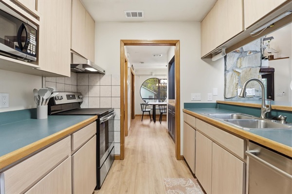 Kitchen is stocked with everything you need