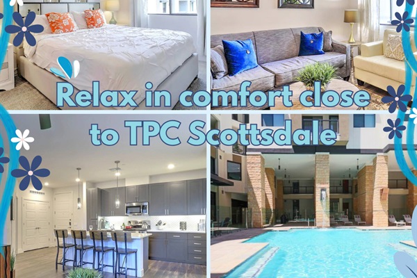 Relax in comfort close to TPC Scottsdale, home of the WM Phoenix Open.