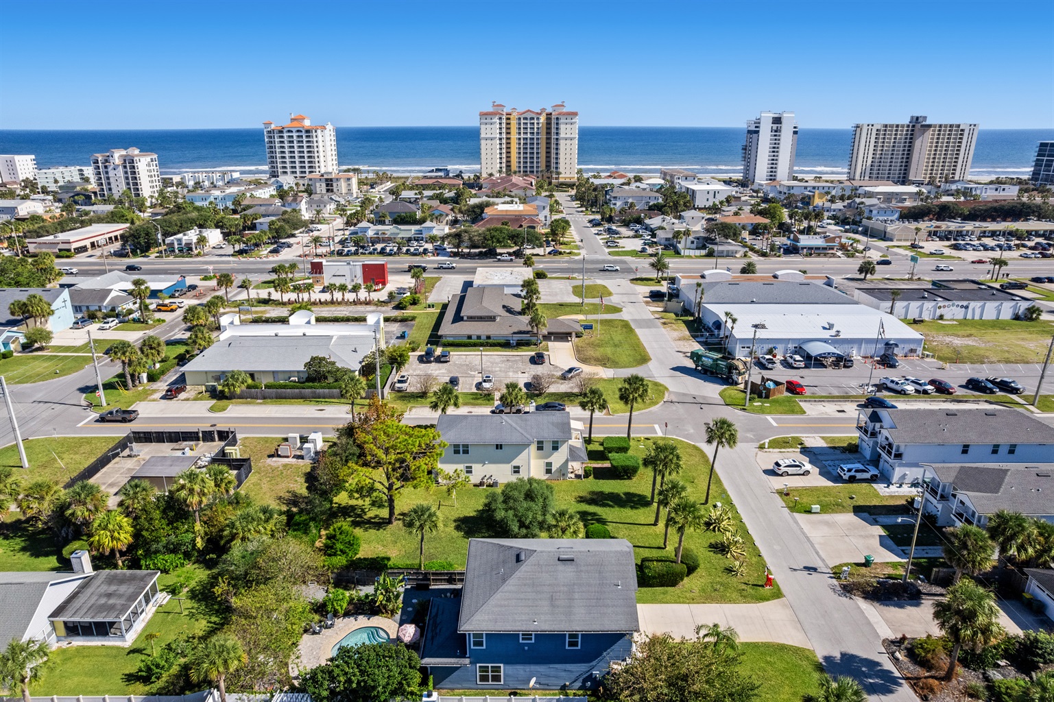 Nice aerial shot of the neighborhood.
Enjoy a breezy bird's eye view of Jacksonville Beach.