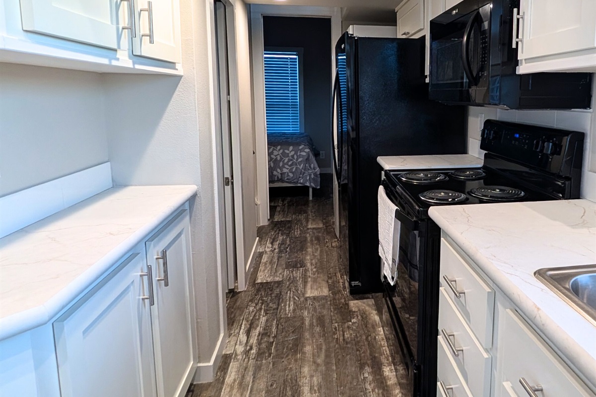 Galley style kitchen