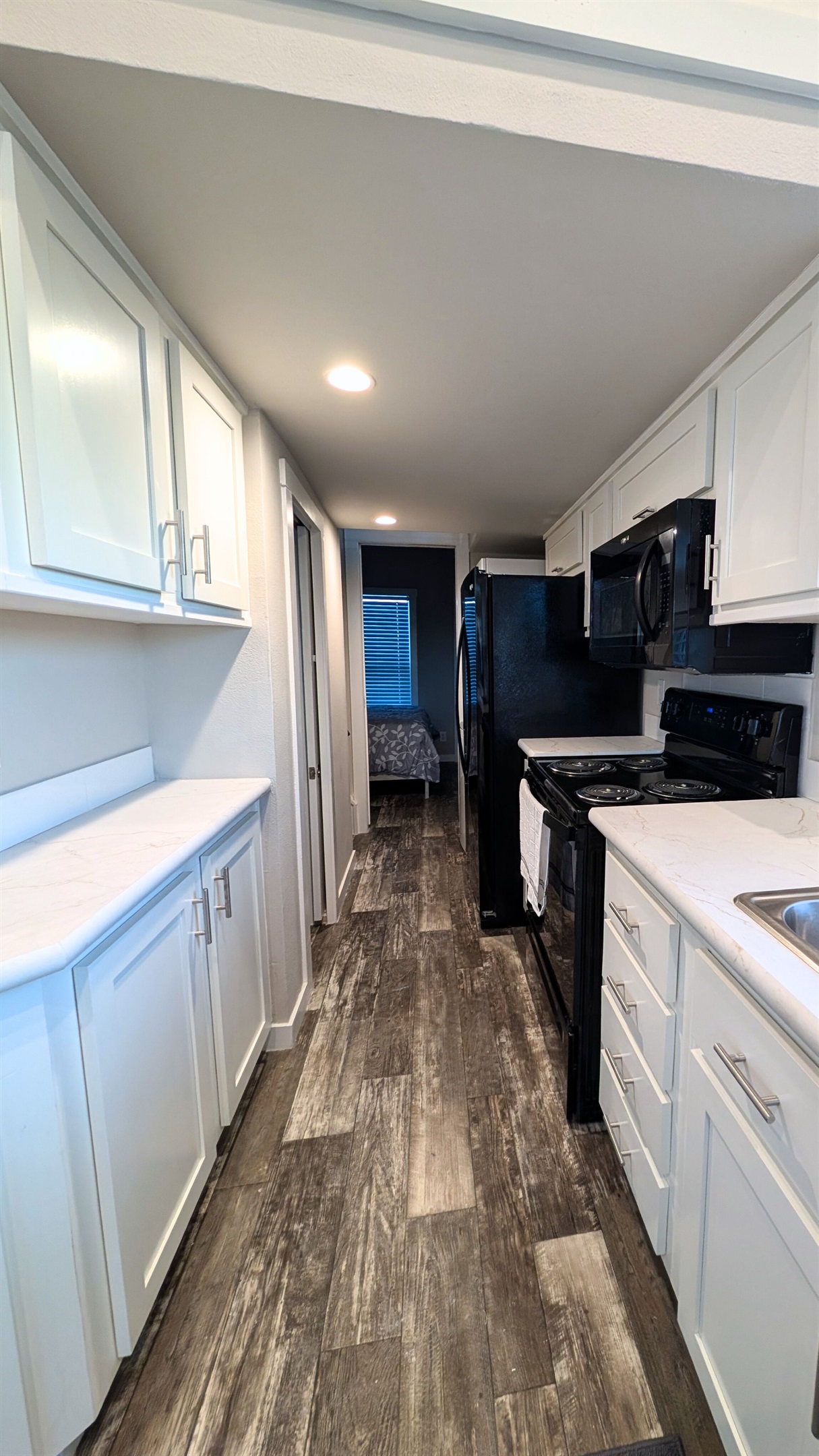 Galley style kitchen