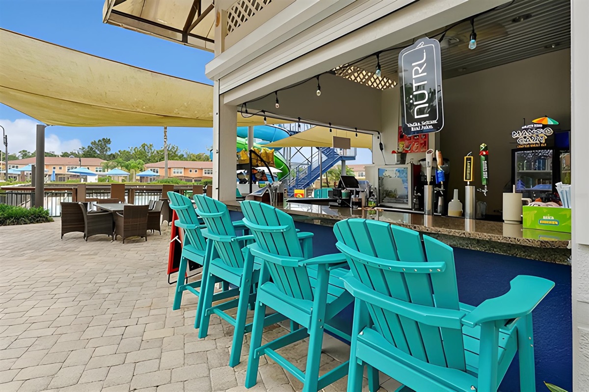 The tiki bar opens around 11am