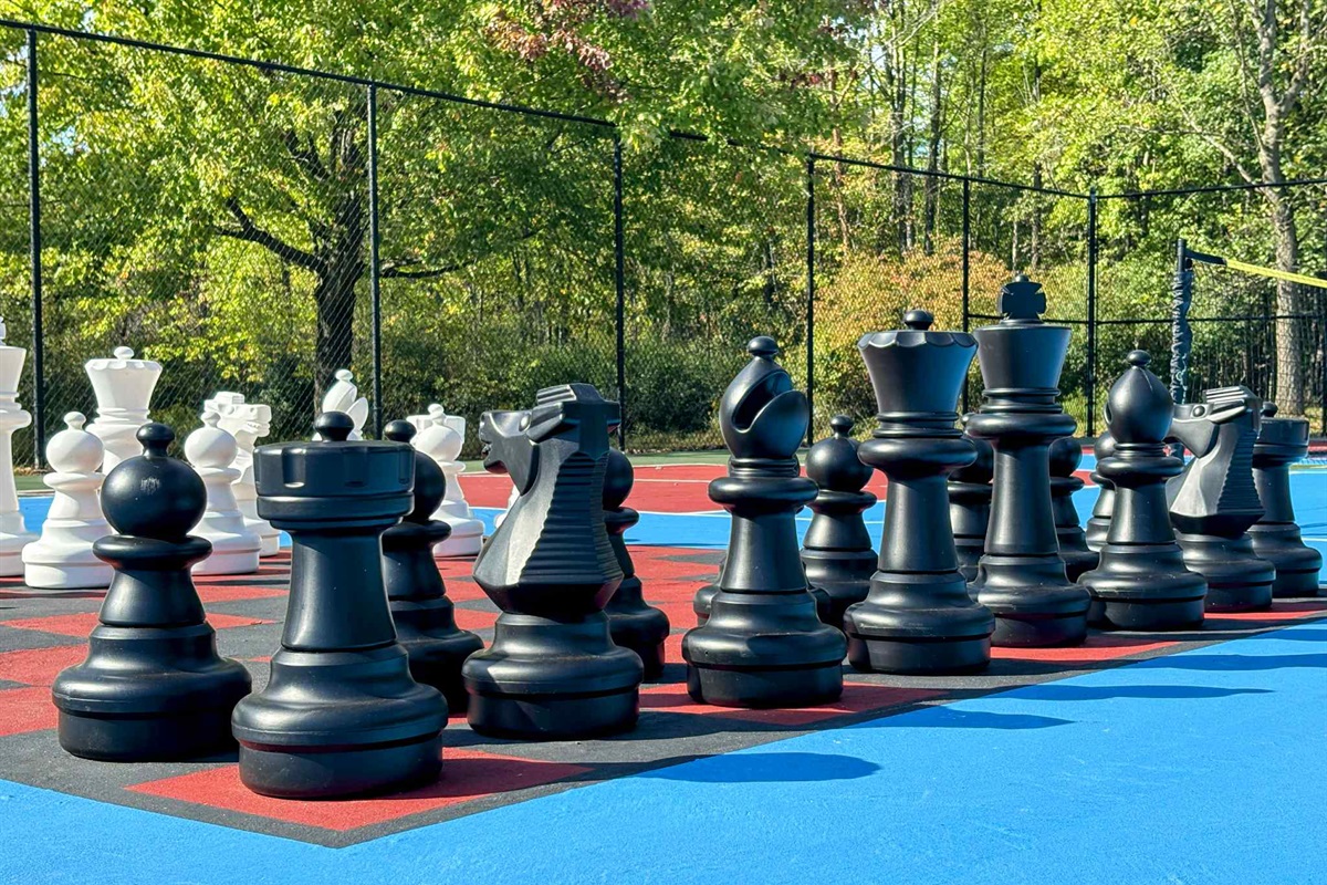 Make your next move with our giant outdoor chess set.