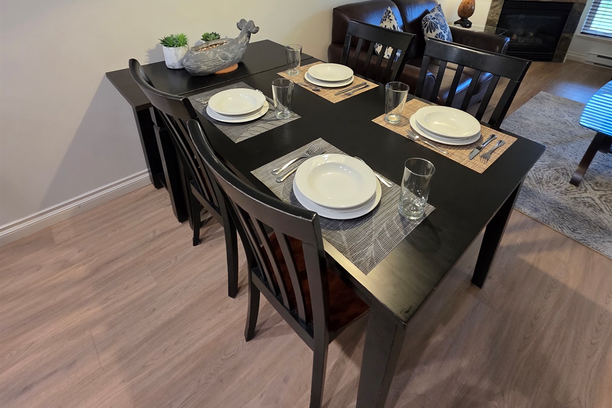 Unit A Oversized dining table.