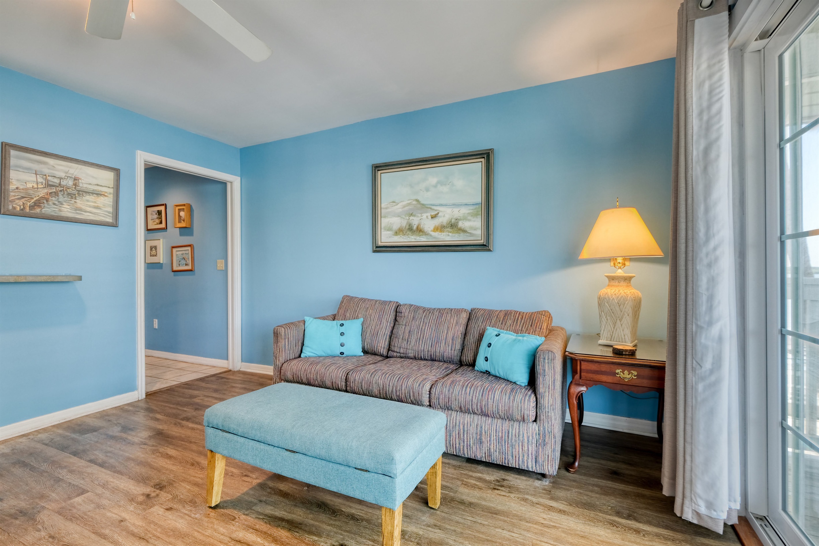 Living space with sofa