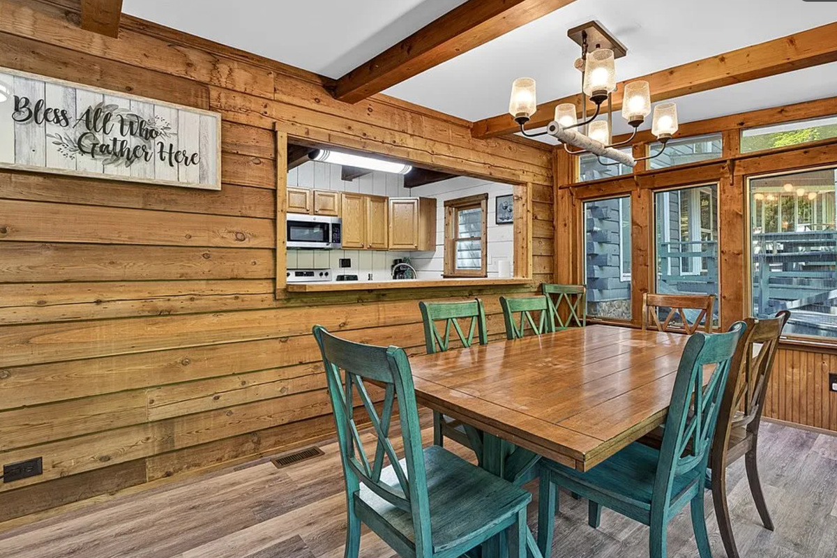 Dining Room off Kitchen Overlooking the River
