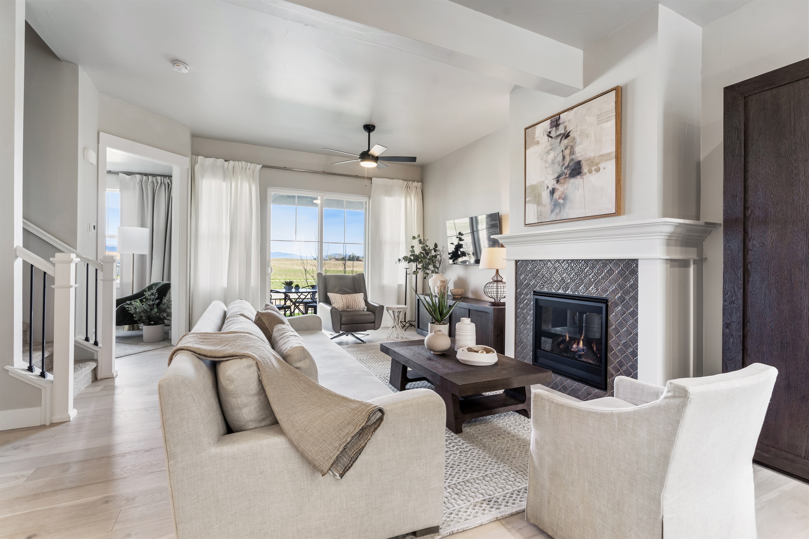 Living Room with Mountain Views